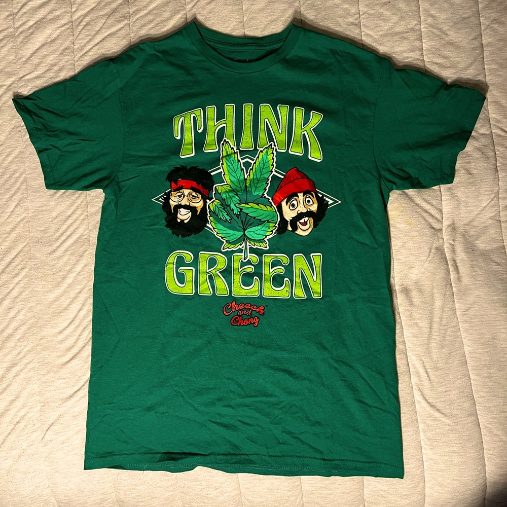 Men’s Medium Green Cheech & Chong T- Shirt (Brand New)